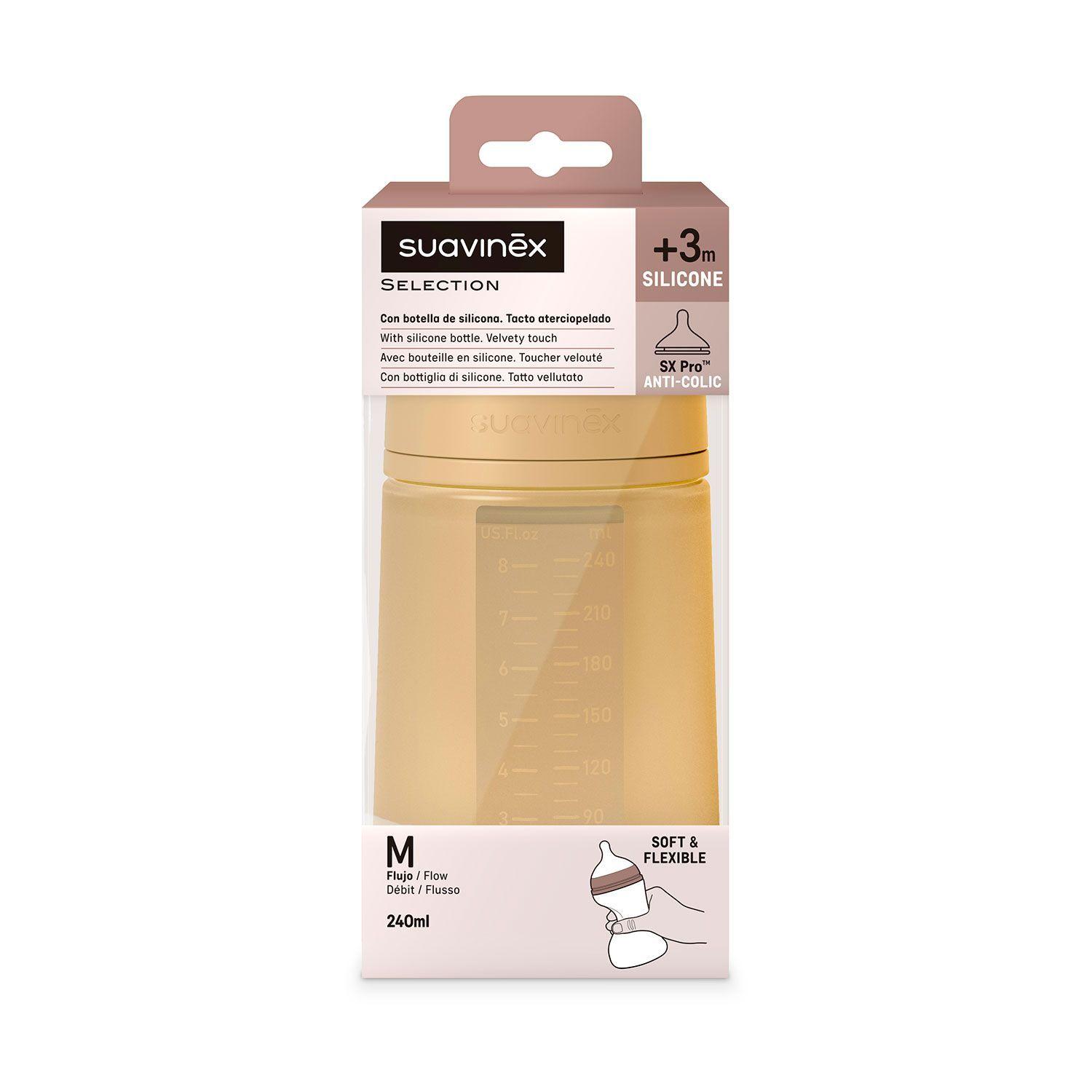 MAMADERA 240 ML SILICONA FISIOLOGICA SX PRO MOSTAZA COLOUR ESSENCE-2