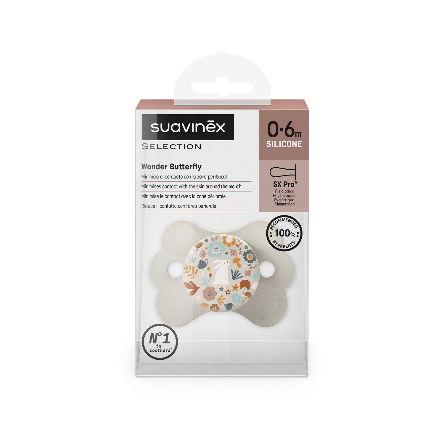 Chupete Wonder Butterfly Beige Tetina Fisiológica Sx Pro Silicona 0-6 meses-2