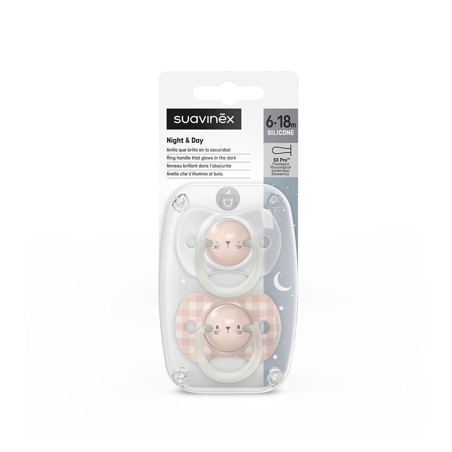 Pack chupete Rabbit Night Day tetina fisiologica sx pro silicona 6-18 meses-3