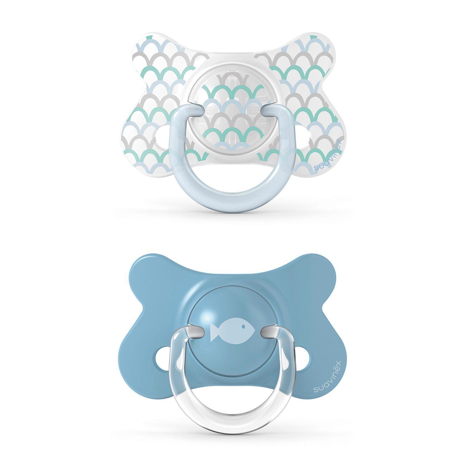 Chupete Fusion Anatomico Silicona 4-18 meses 2 Un Memories Azul-0