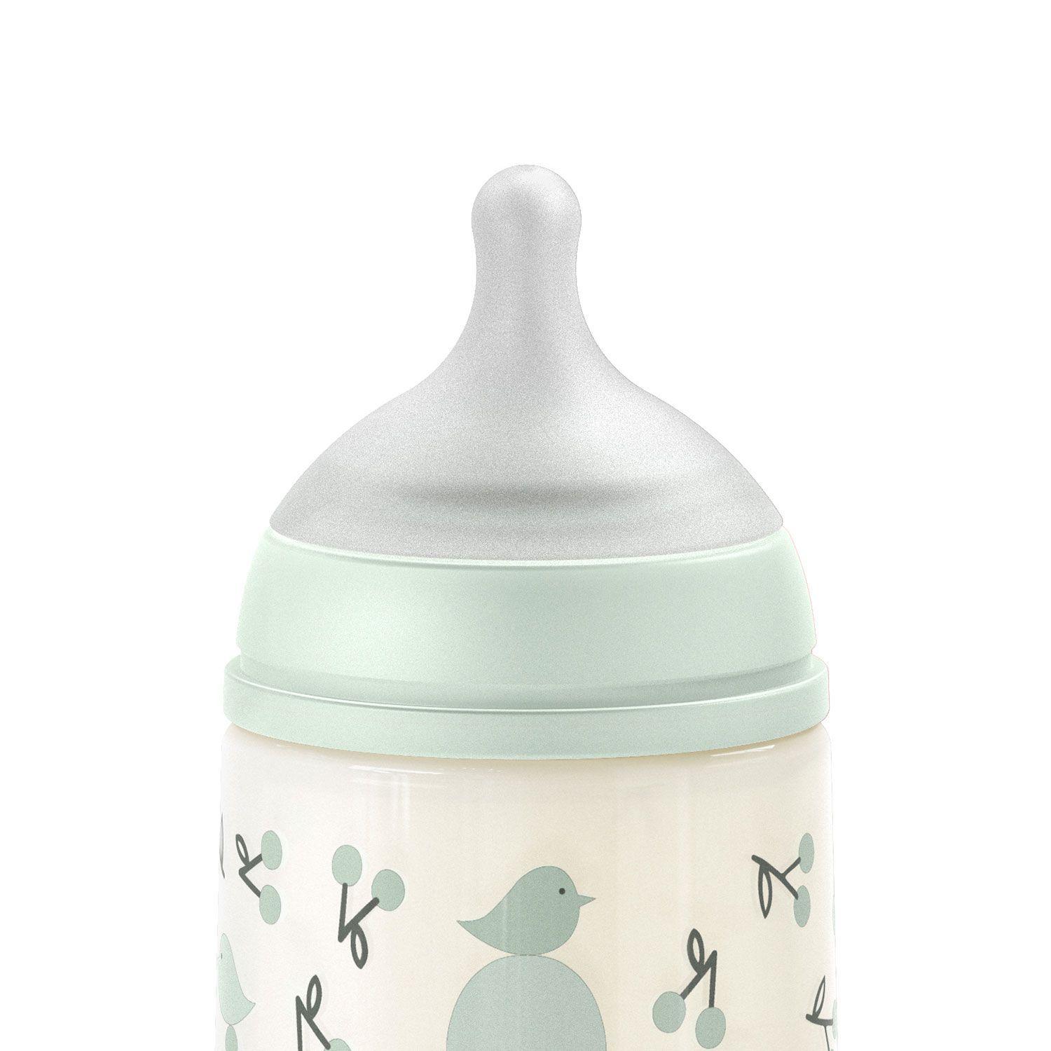Mamadera 270 Ml Fisiologica Silicona Birdies Verde-2