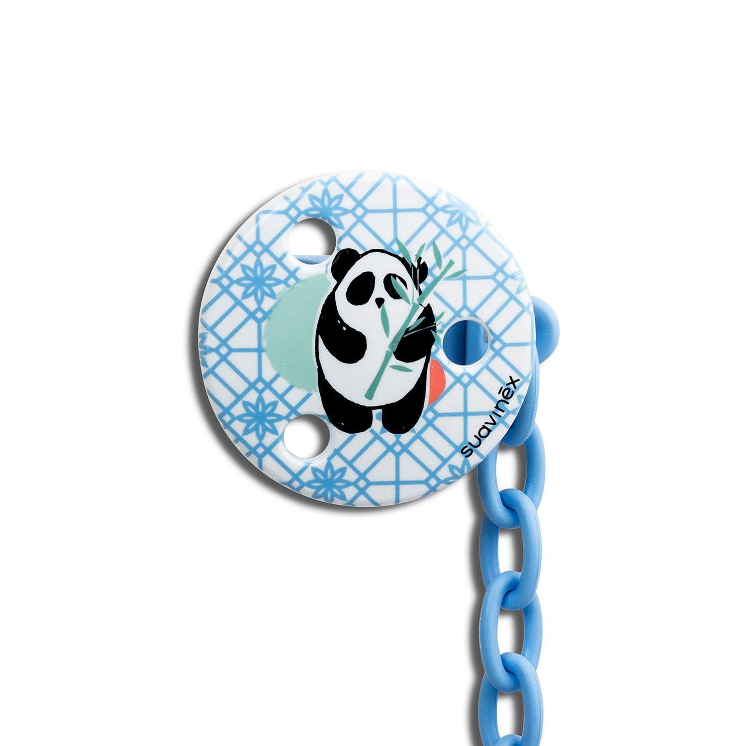 CHUPETE ANATOMICO SILICONA 6 18M BROCHE REDONDO PANDA TRAMA BLANCO-2