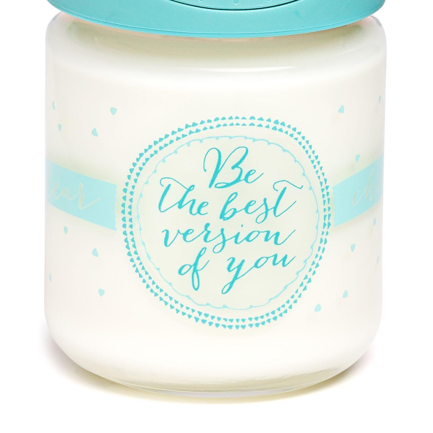 Mamadera de Vidrio Meaningful Celeste de 120ml con Tetina Redonda de Silicona Flujo Variable +0 mese-2