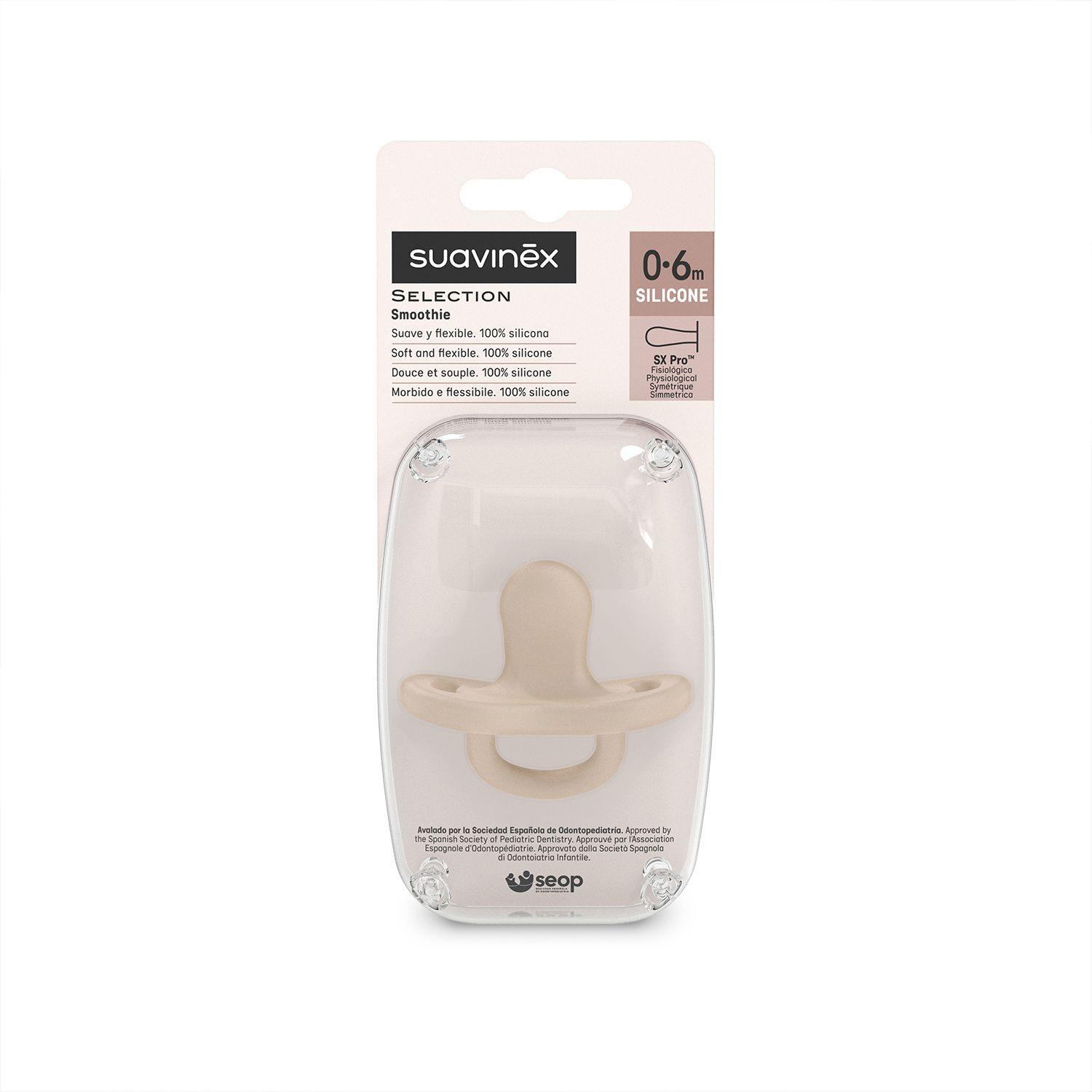 Chupete 0-6 Meses Todosilicona Fisiológico Sx Pro Soft Beige-2