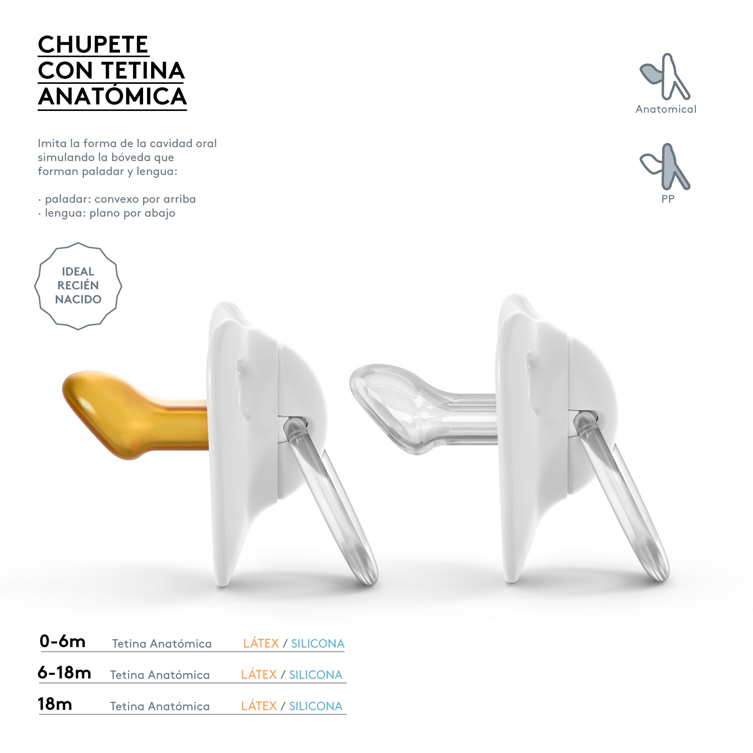 CHUPETE ANATOMICO LATEX 18M 2 UNI PERROS BEIGE-3