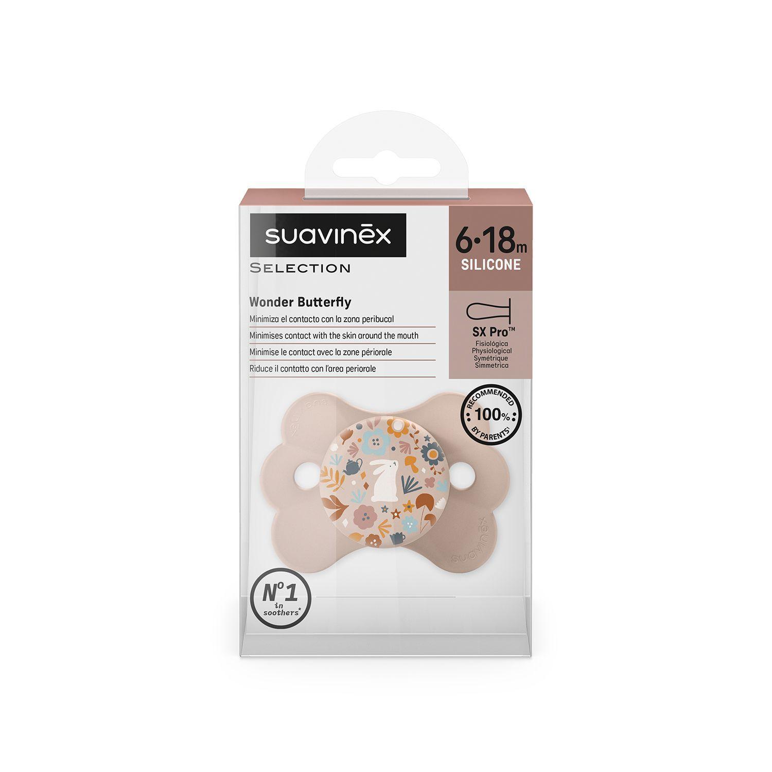 Chupete Wonder Butterfly Rosa Tetina Fisiológica Sx Pro Silicona 6-18 meses-2