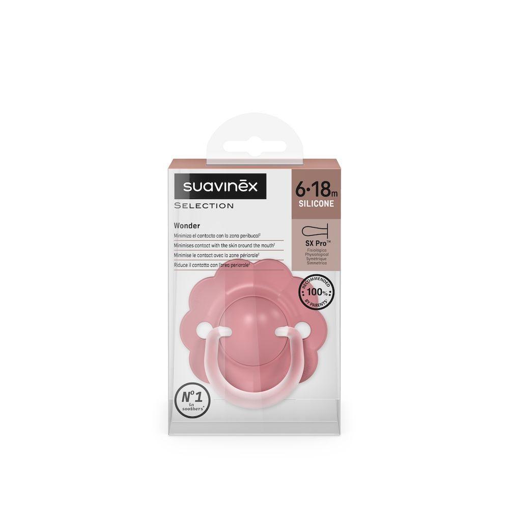 CHUPETE WONDER FISIOLOGICO SILICONA 6/18M LISO ROSA DEEP-1