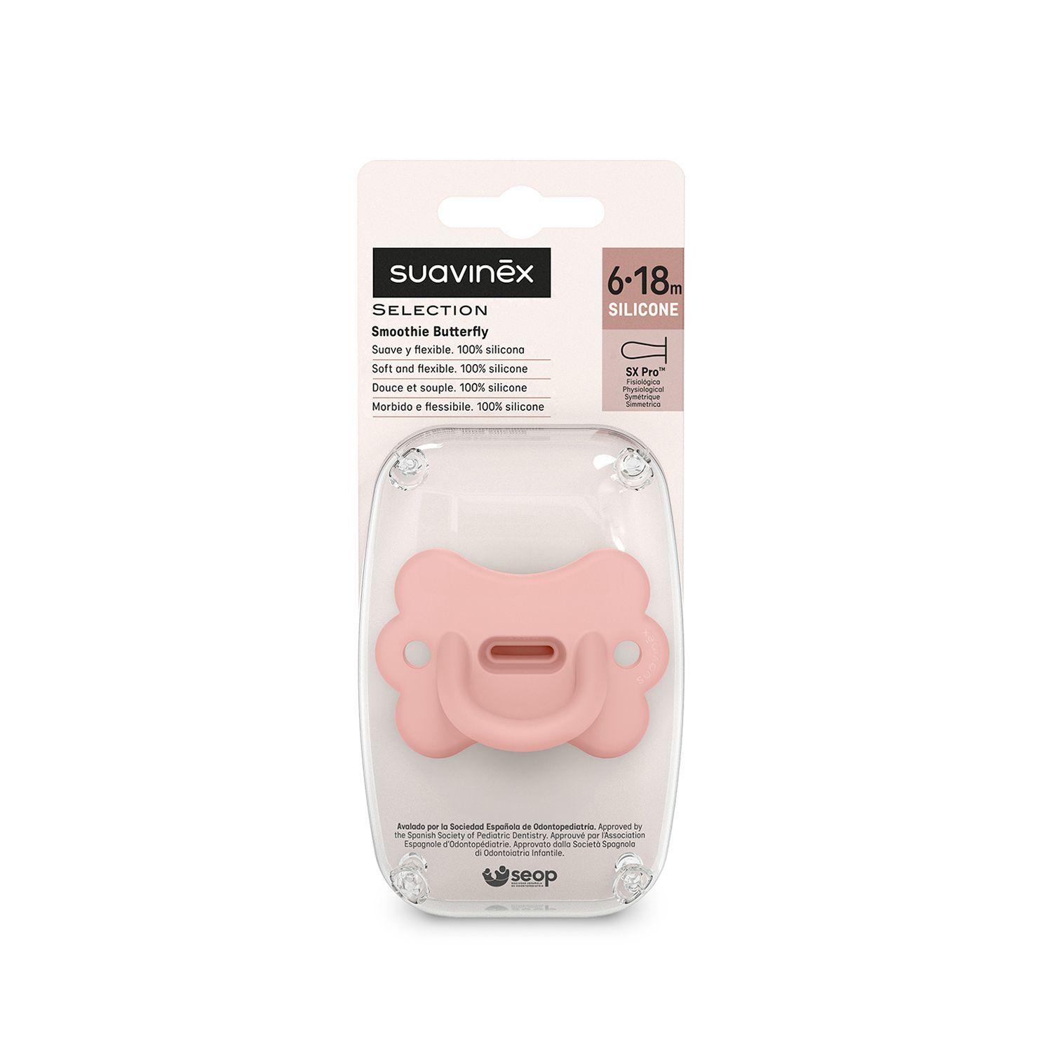 Chupete Todo silicona Butterfly Pink 6-18 meses-2