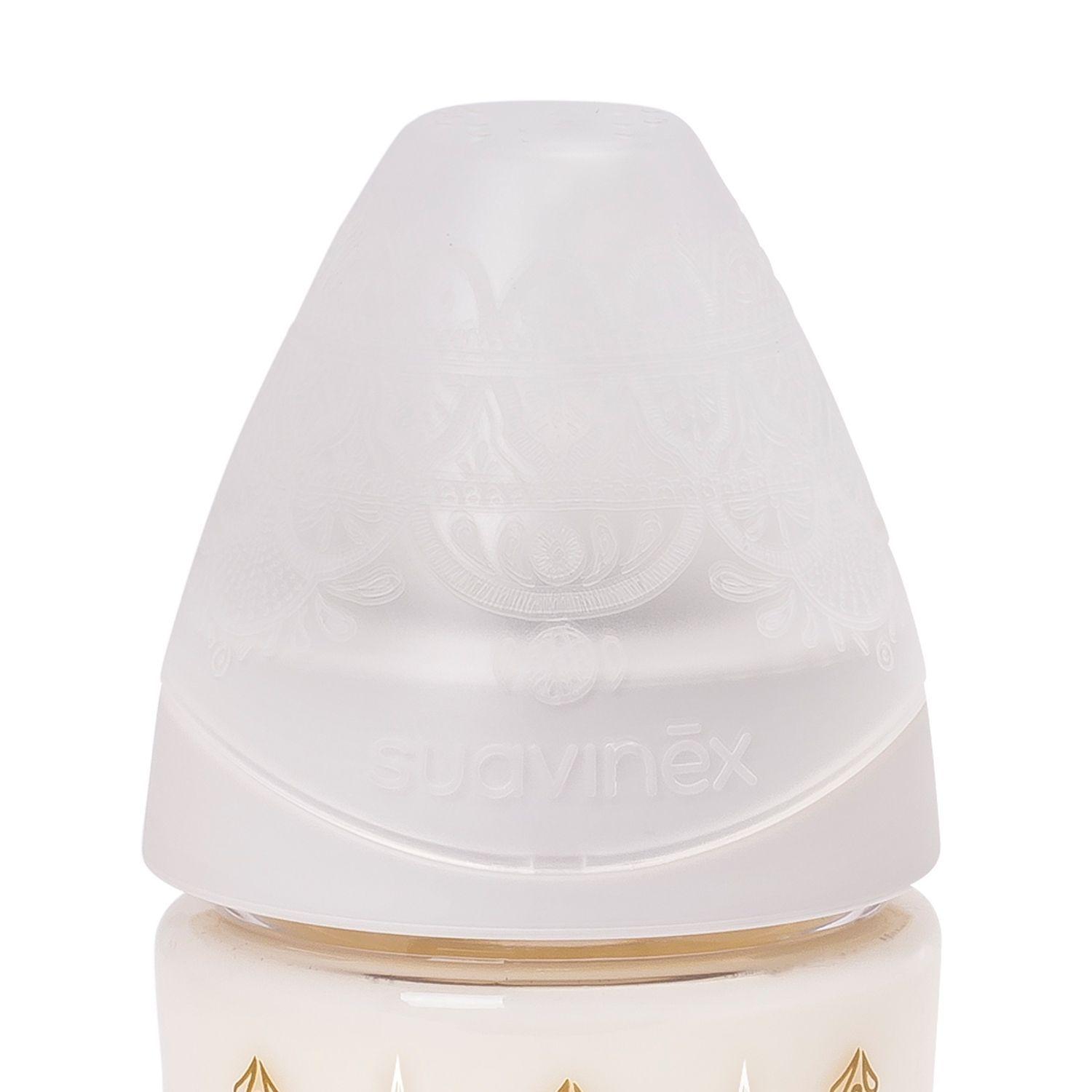 MAMADERA PREMIUM 150 ML TETINA REDONDA SILICONA BLANCA-2