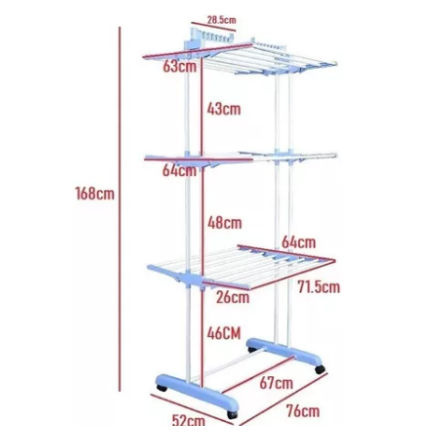 Tendedero Colgador 3 niveles plegables-2