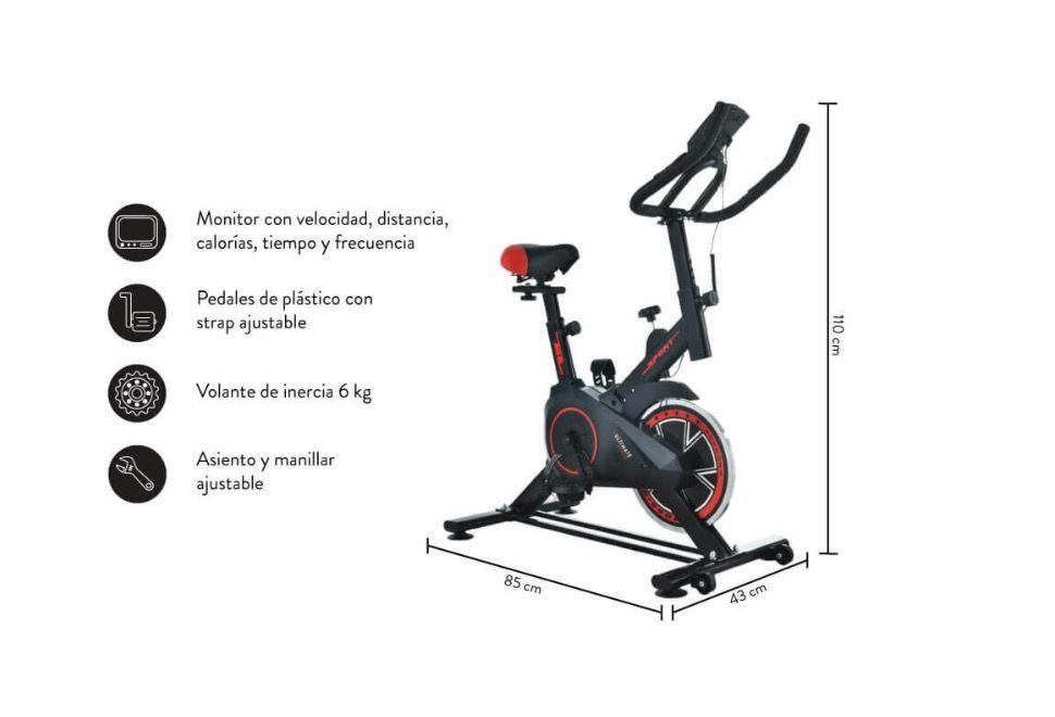 Bicicleta Estatica Rojo-negro S-1000-1