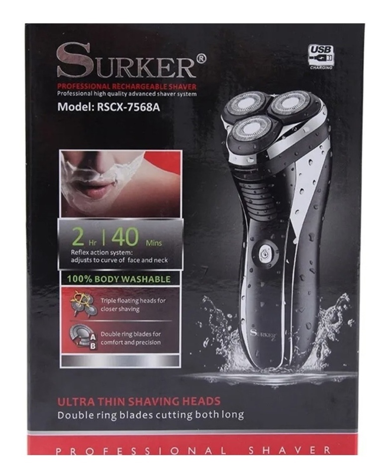 Maquina de Afeitar Recargable De Tres Cabezas Ultra Shaving-1