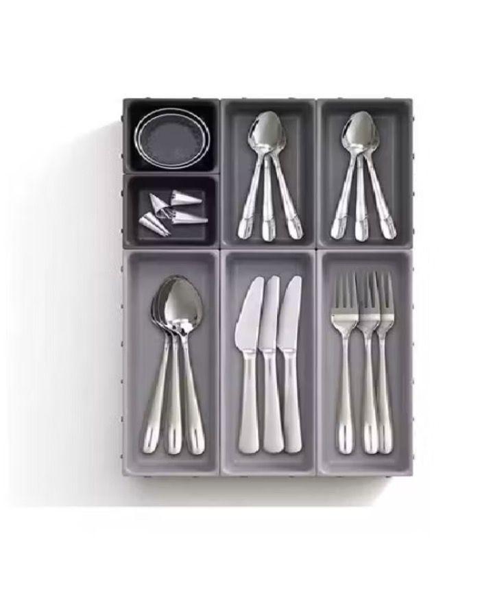 Organizador Cubiertos Utensilios Cajon 7 Piezas Desmontables-0
