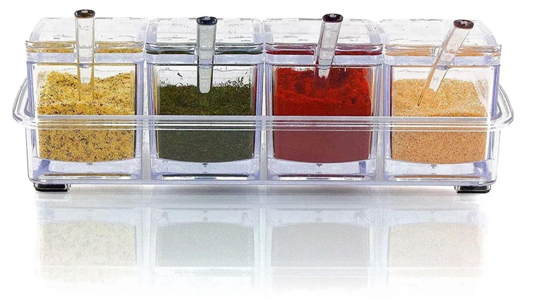 Caja Organizador Condimentos De 4 Piezas / Condimentero Acrilico-2
