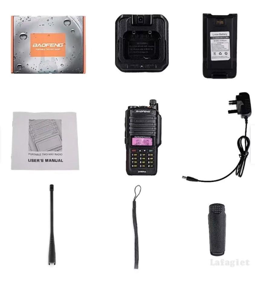Radio Baofeng UV9rPlus Bidireccional DobleBanda VHF UHF 10W ip68-4