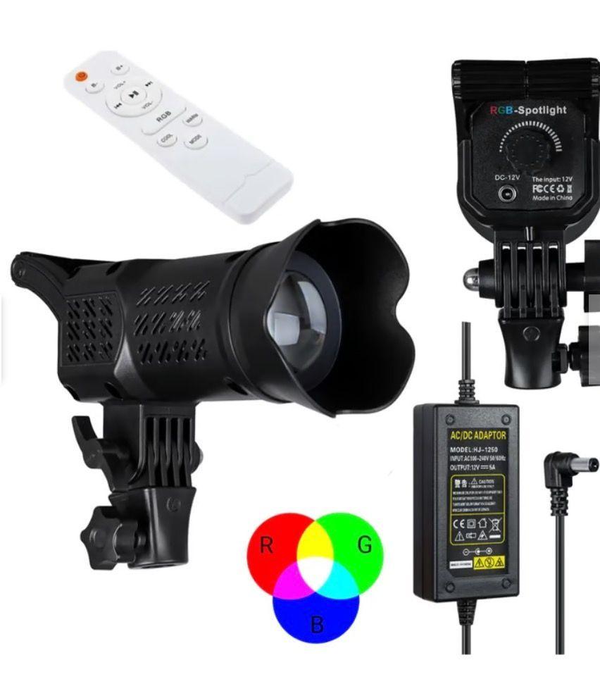 Foco Luces Color Estudio Lente Zoom Fotografía Iluminación COB-3