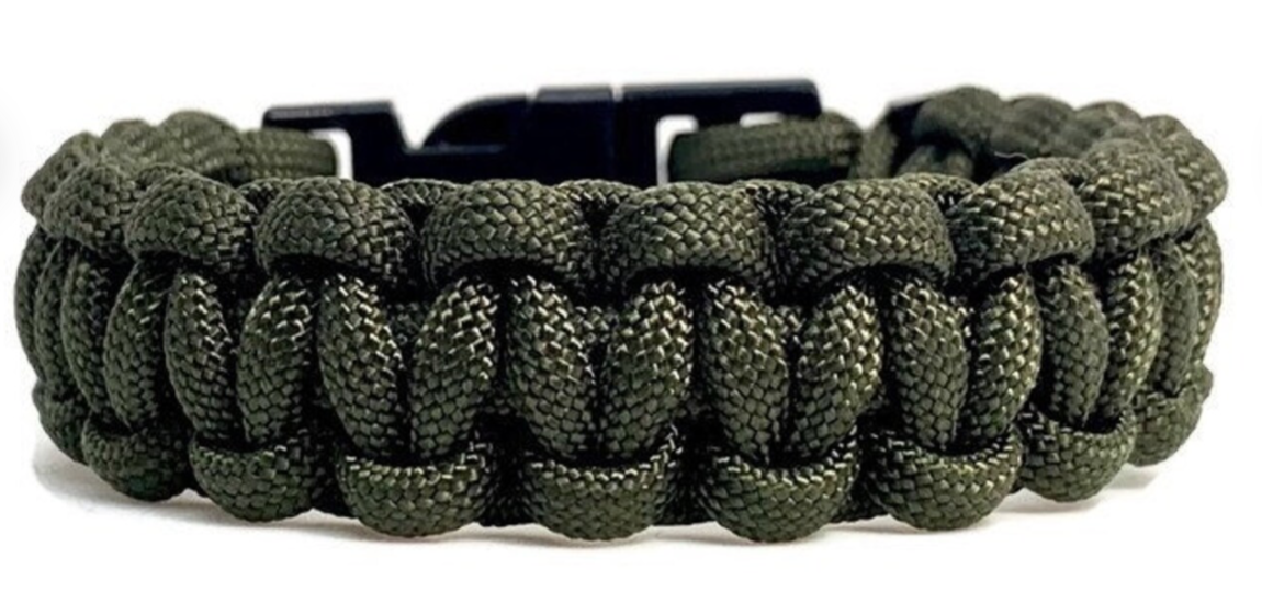 Pulsera Paracord Treking Y Escalada Supervivencia 5 En 1 Verde Camuflaje-3