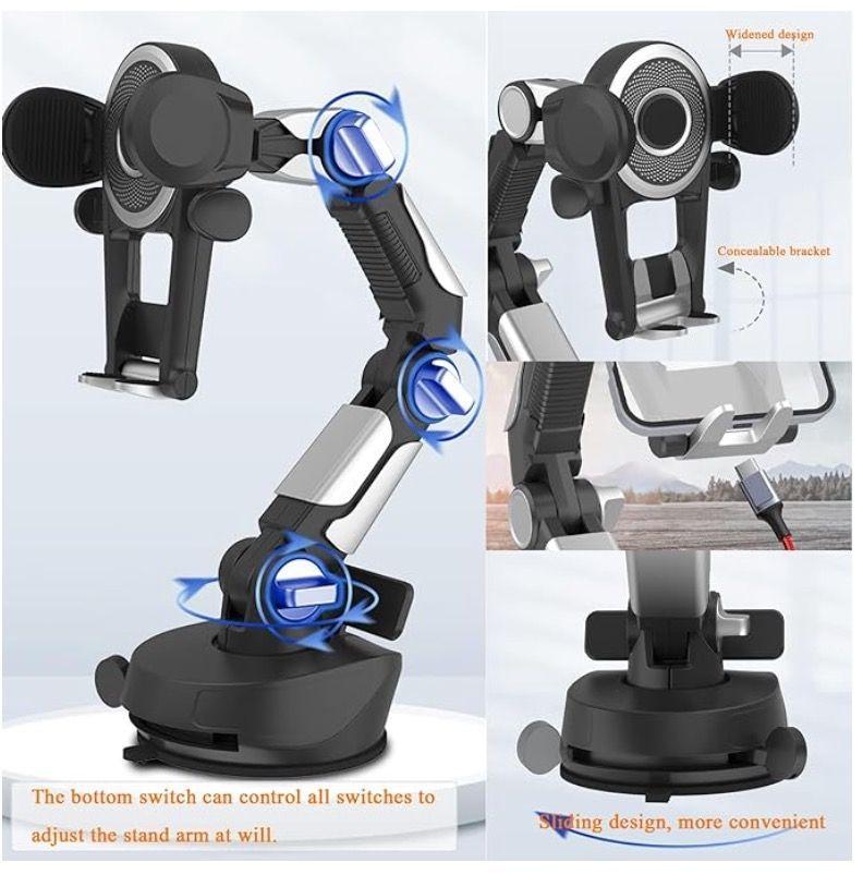 Soporte Para Teléfono con Brazo Robot Auto 360 Grados-3