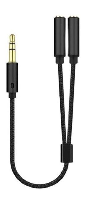 Cable Auxiliar Jack 3.5 Mm 1 Macho X 2 Hembras-2