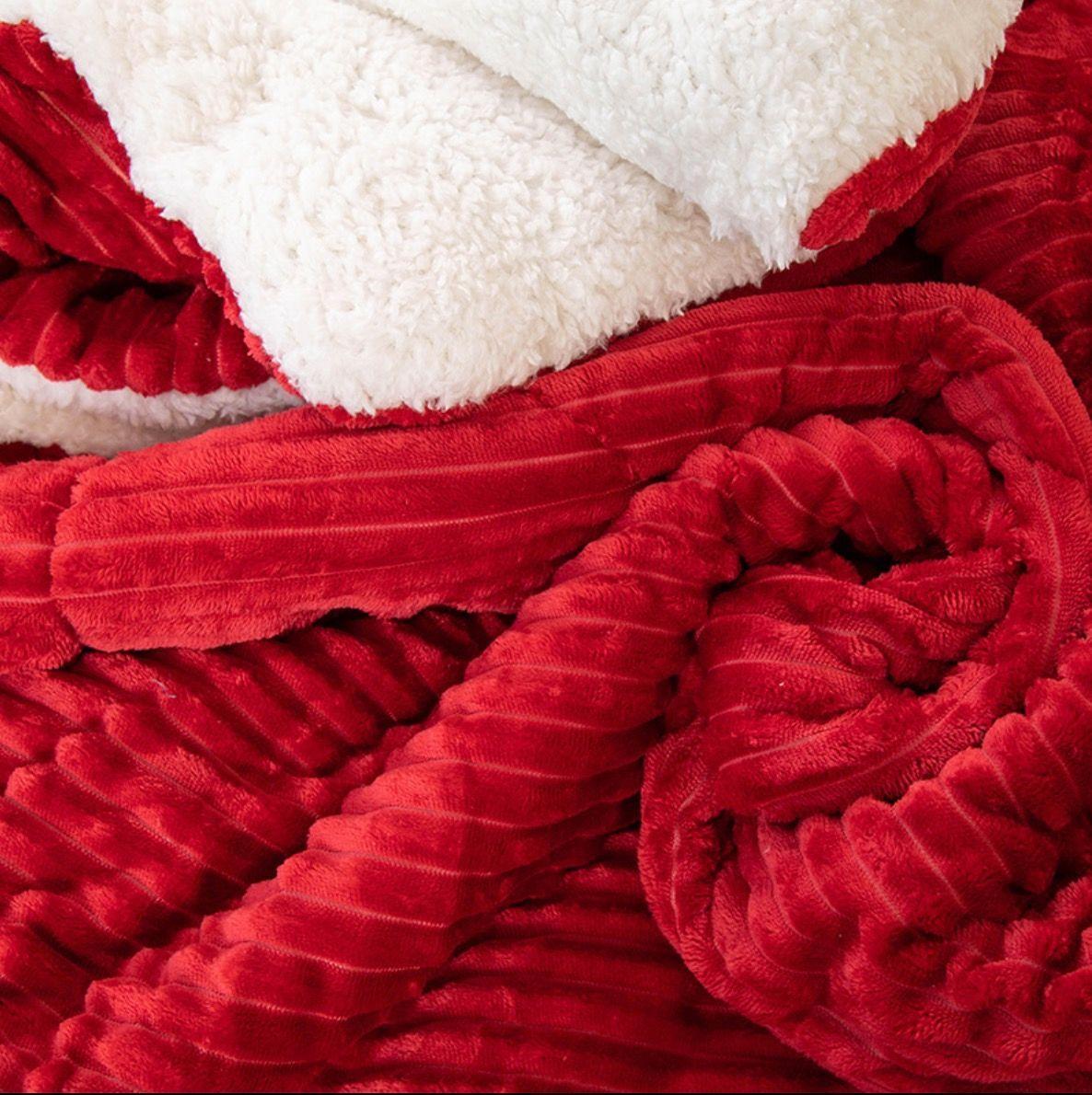 Cubrecama Sherpa Coral 2,00 x 2,30 ROJO Rallas-2