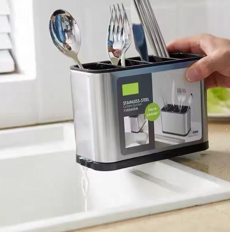 Organizador Porta Cubiertos de Cocina INOX-2