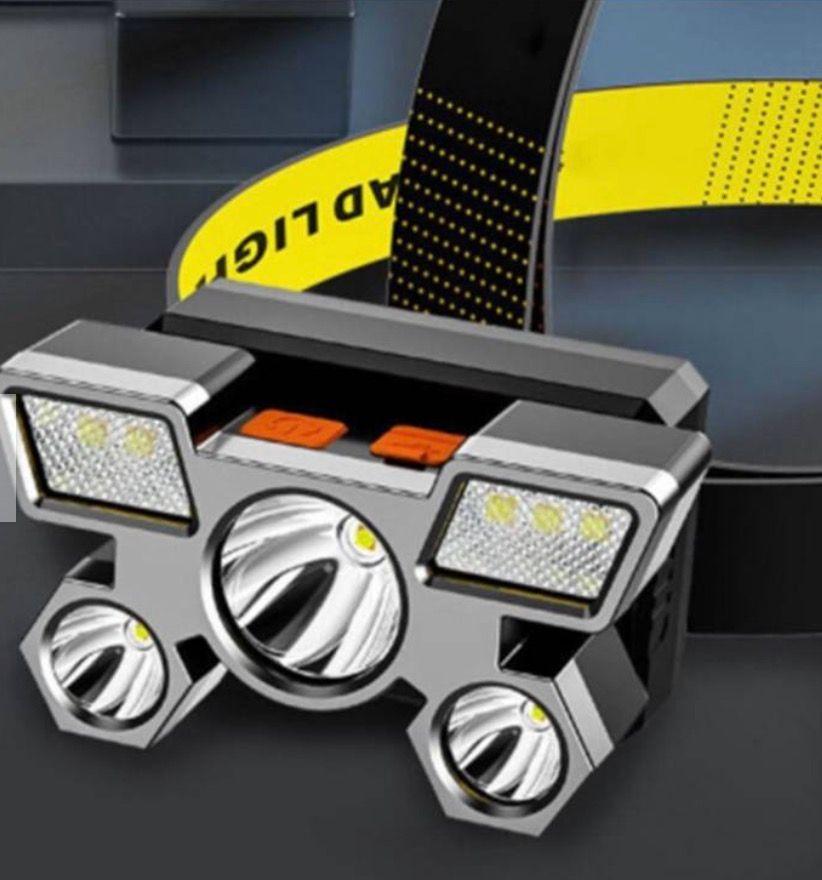 Linterna Frontal Led Zoom 5 Luces Recargable-2