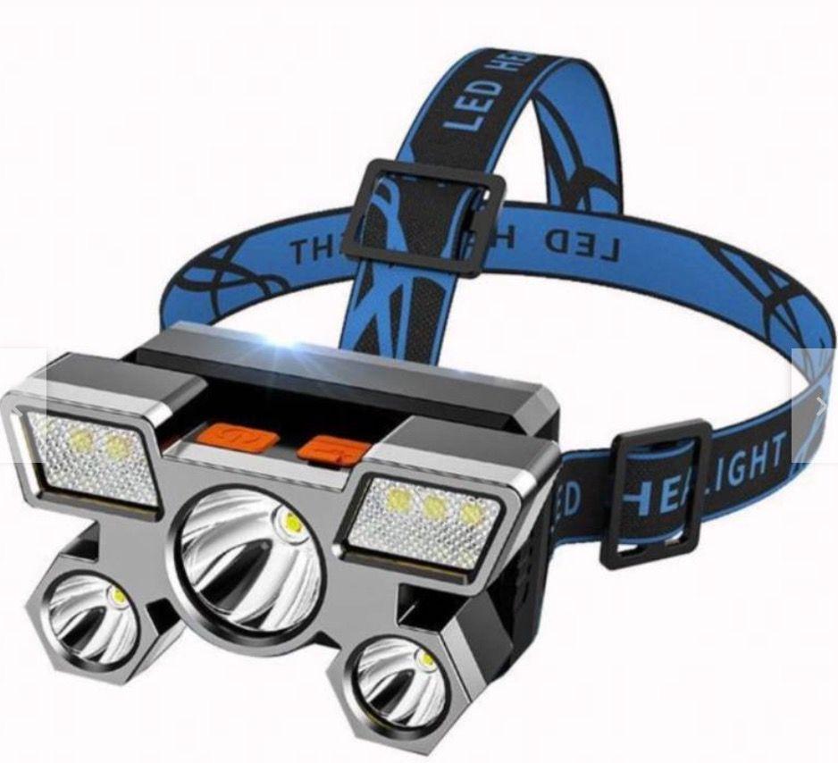 Linterna Frontal Led Zoom 5 Luces Recargable-0