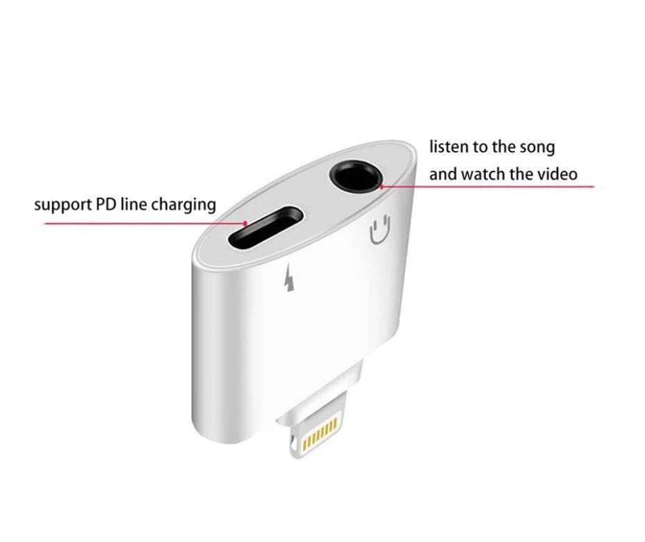 Adaptador Doble Lightning + Jack 3.5-2