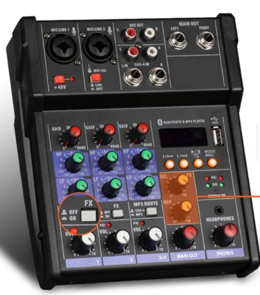 Consola Mezcladora Interfaz Audio 4 Canales Usb B -4