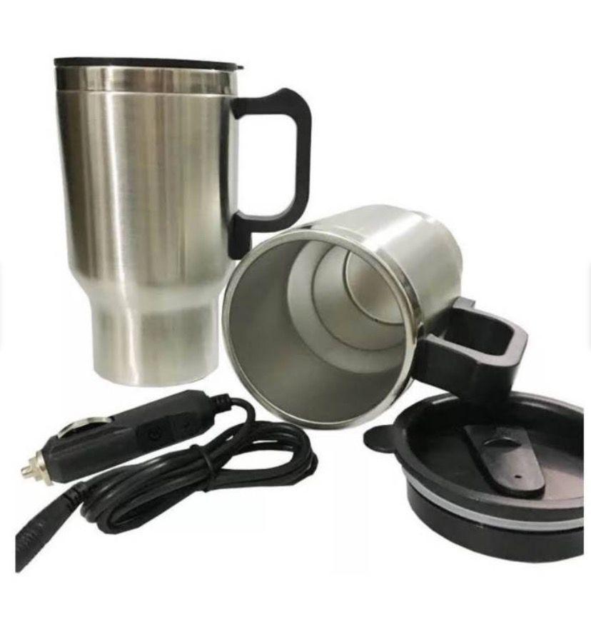 2 x Vaso Tazón Mug Termo Calentador Auto 12v Cafe -5