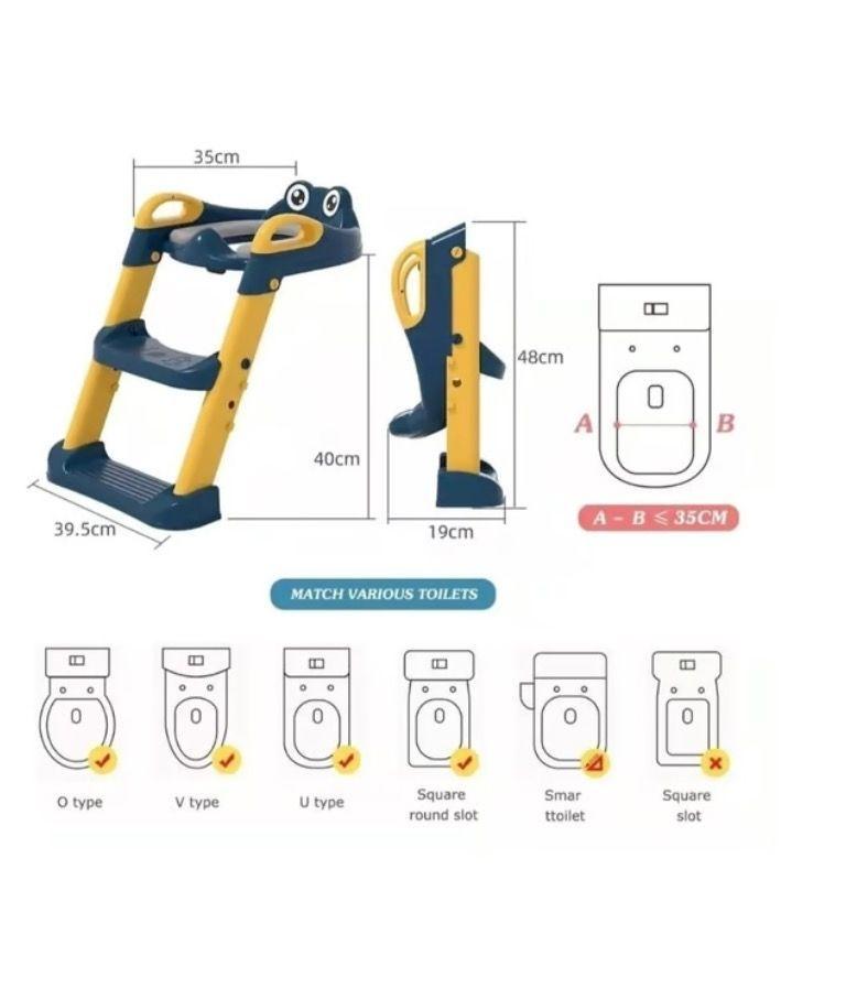 Adaptador Escalera Asiento Baño Para Niñas Rosado-2