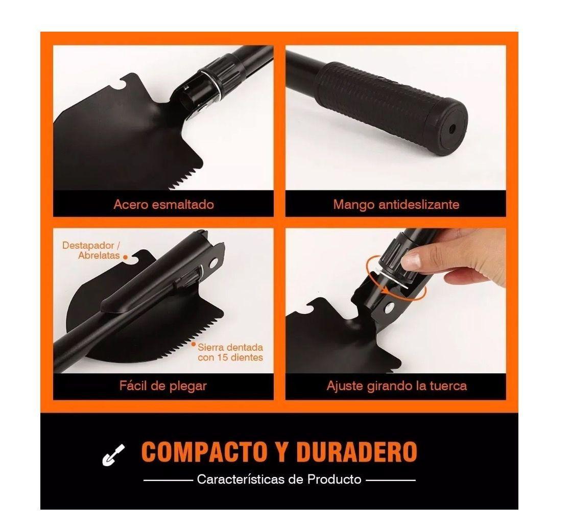 Pala Plegable 2 En 1 Militar Multifuncional Campin-2