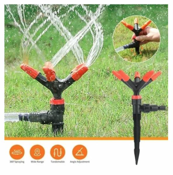 Aspersor Rociador De Agua Para Cesped Giratorio 360° Aspersor Jardin-3
