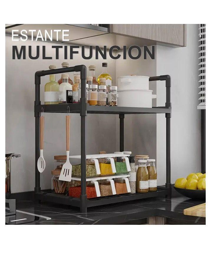 Organizador Rack Cocina 2 Niveles Especias Multifuncional-3
