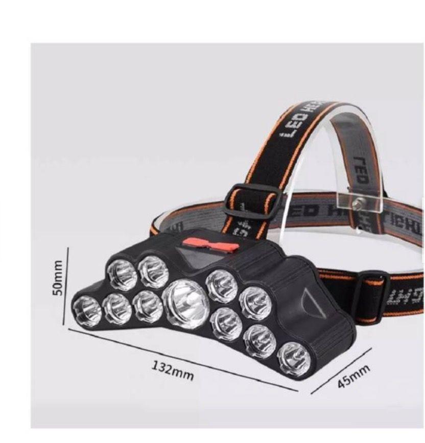 Linterna Led Minera Cabeza Cintillo Frontal 11 Led-3