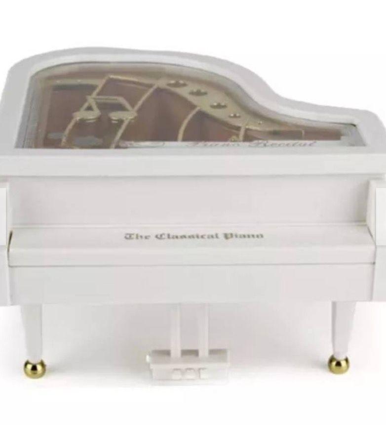Caja De Música Mini Piano Clásico Retro Triangular Musical-2