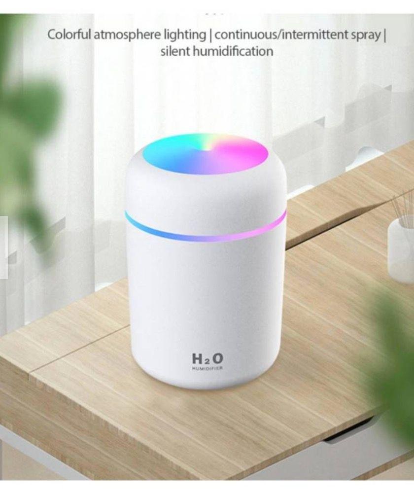 Humificador Difusor De Aire Luz Led Rgb Usb Blanco-2