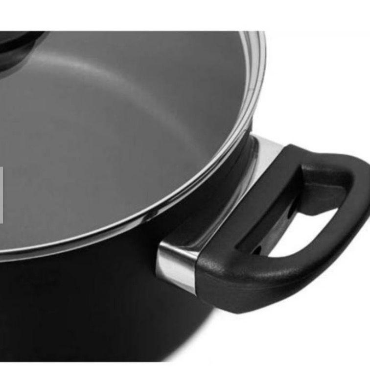 Juego De Ollas y Utensilios de Cocina 13 Piezas NEGRO-1