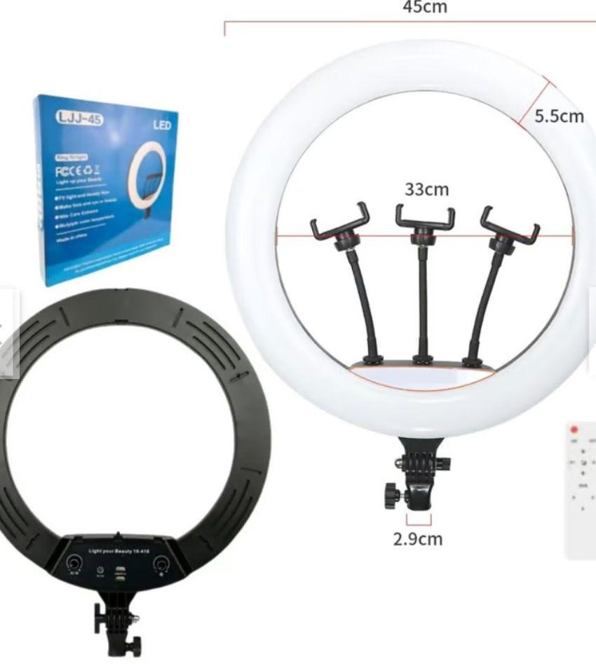 Aro Luz Led Profesional Ljj-45 45cm Trípode 21m Control-2
