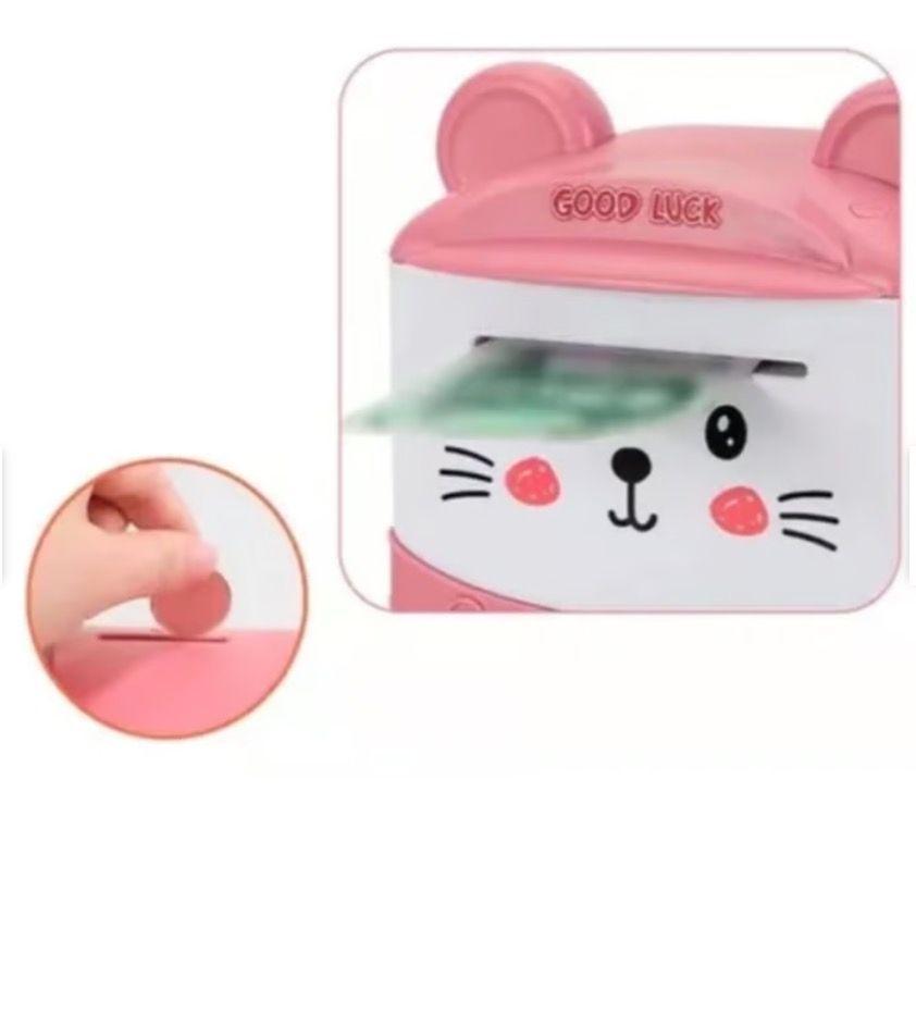 Alcancía Gato Ahorro Automatica Sonido y Huella-2