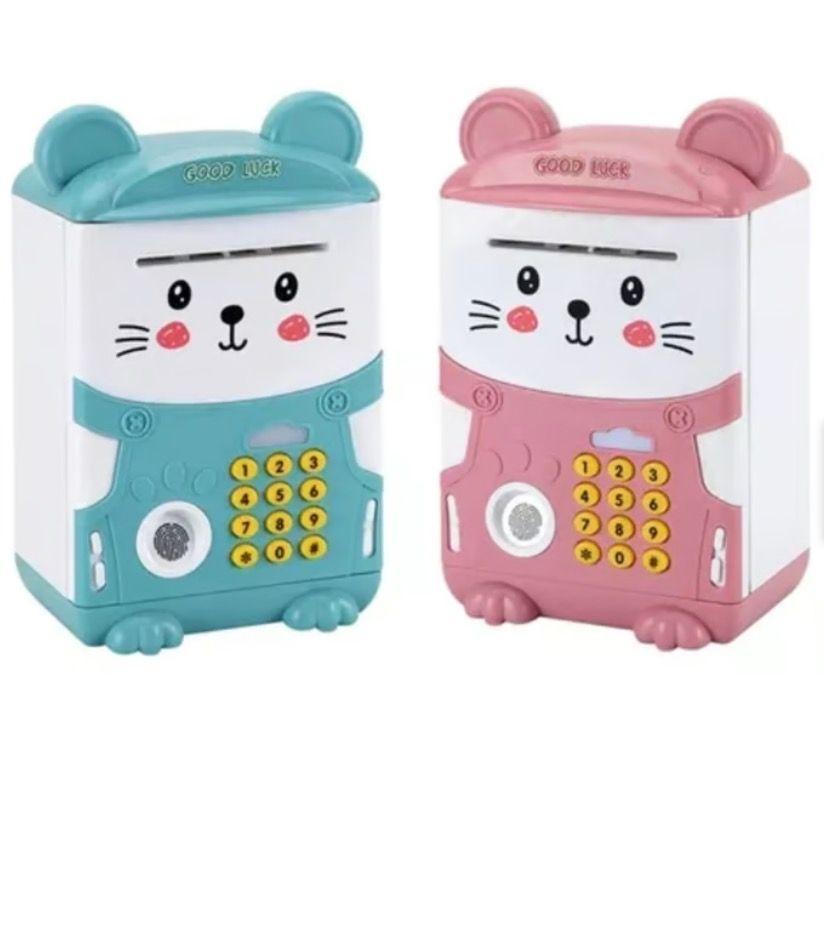 Alcancía Gato Ahorro Automatica Sonido y Huella-4