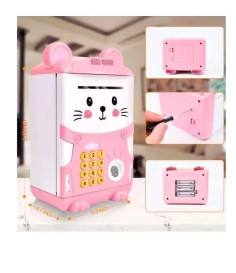 Alcancía Gato Ahorro Automatica Sonido y Huella-6