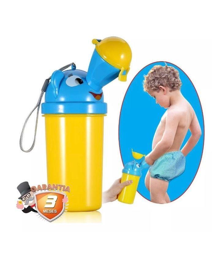 Urinario Infantil Portátil Niños Botella Color Amarillo Liso-3