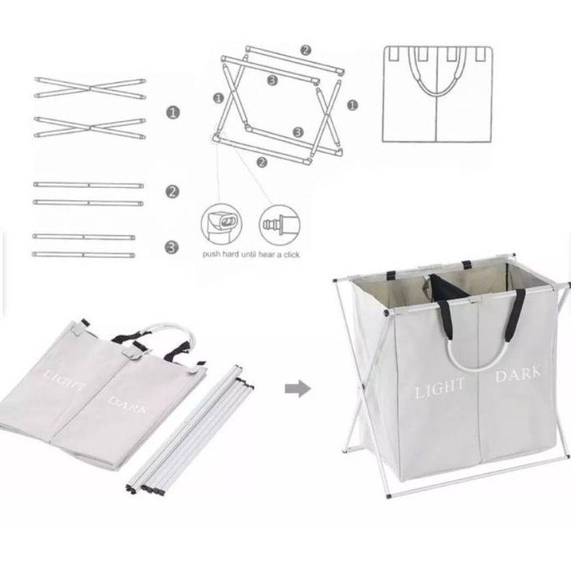 Cesta Canasto Plegable Almacenamiento GRISCLARO XL-2