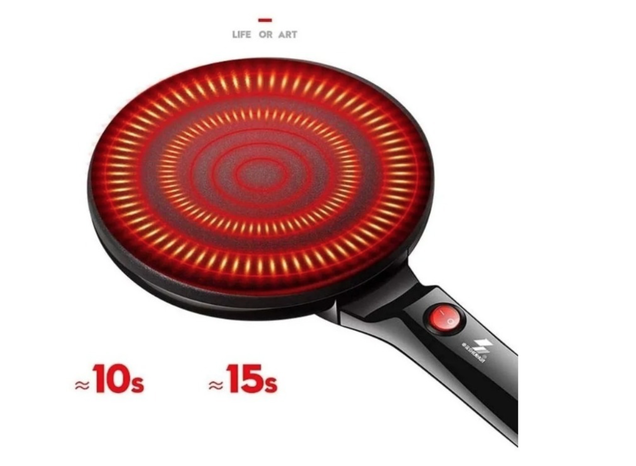Panquequera Electrica Crepera Sartén 20 Cm Antiadherente-3