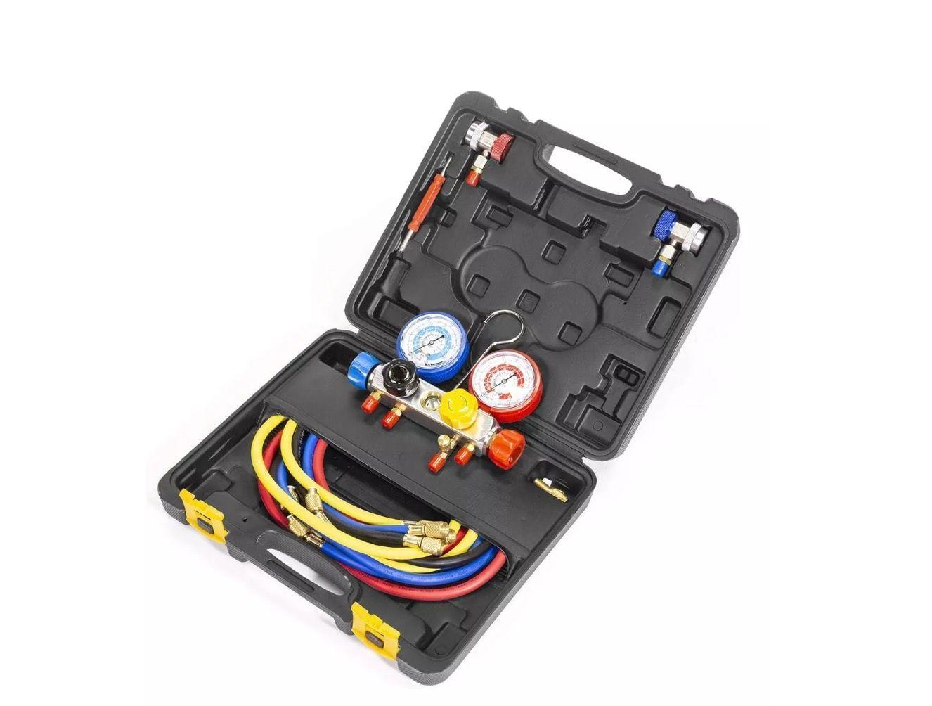Kit Manómetro Carga Aire Acondicionado Profesional-0