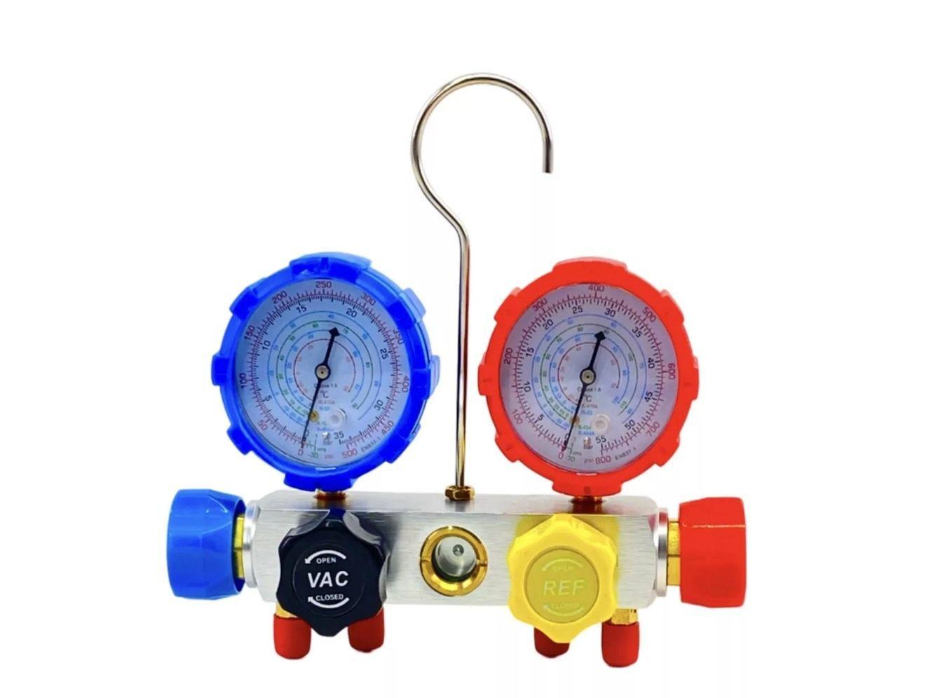 Kit Manómetro Carga Aire Acondicionado Profesional-1