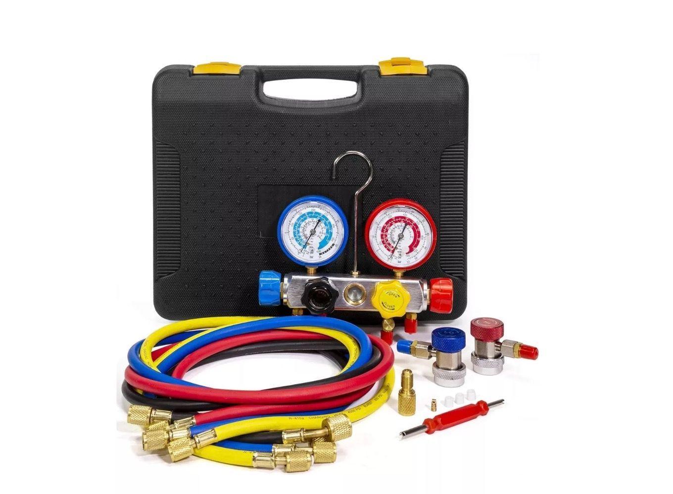 Kit Manómetro Carga Aire Acondicionado Profesional-2