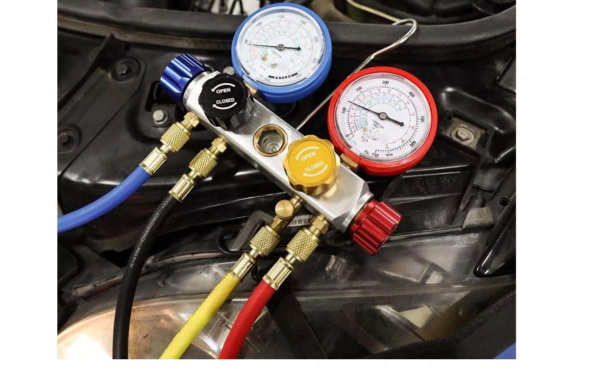 Kit Manómetro Carga Aire Acondicionado Profesional-3