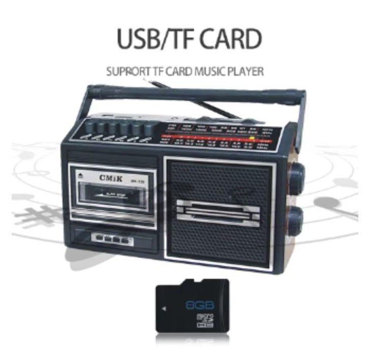 Radio Vintage Portatil Bluetooth Sd Usb Cmik Mk130-2